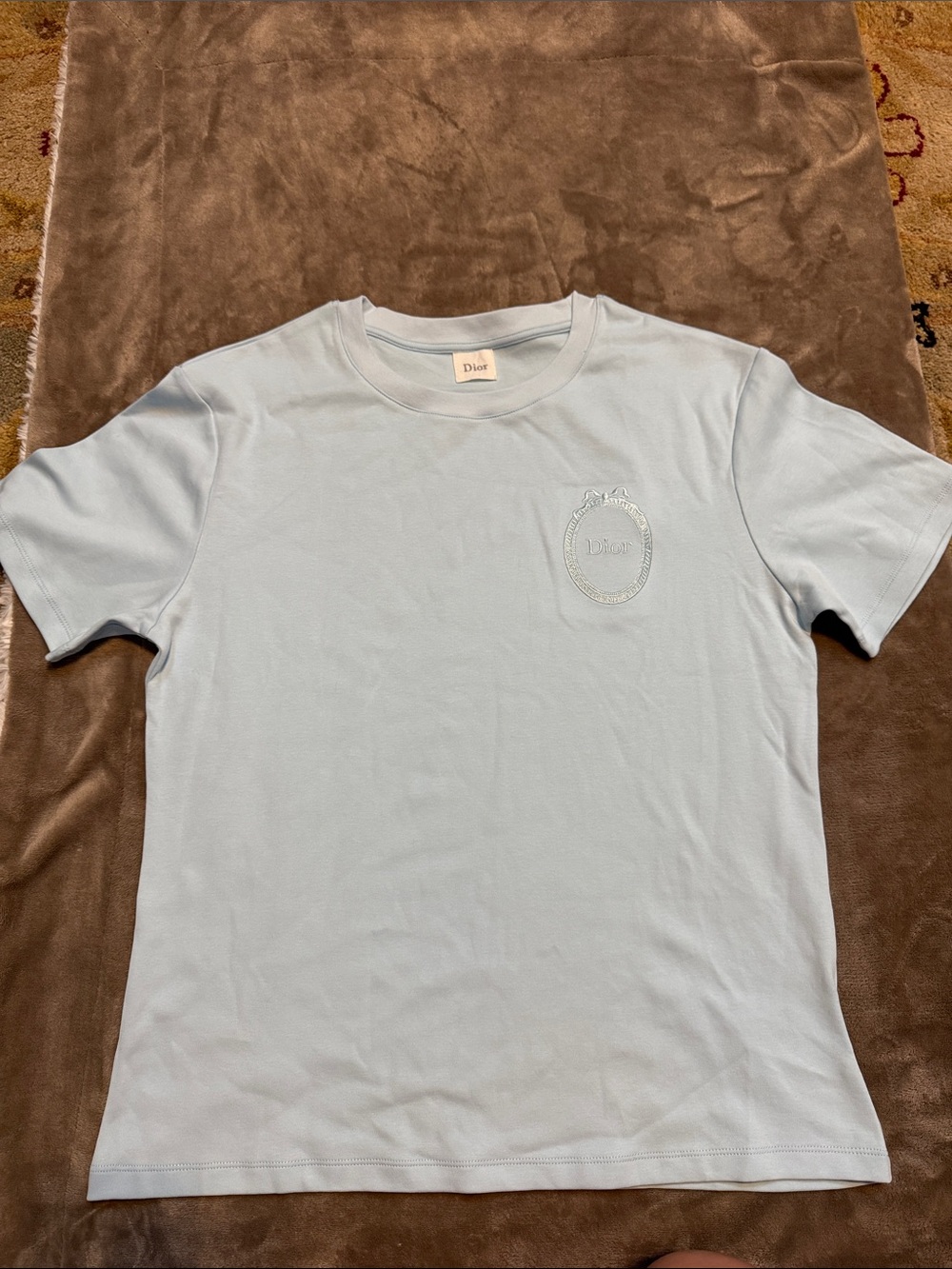 Dior Light Blue Crewneck T-Shirt